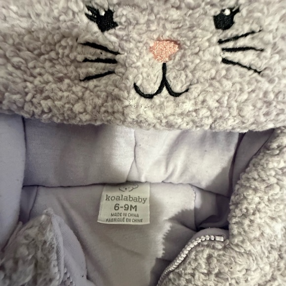 KOALABABY Bodysuit Gray Hood/Bear Ears Sherpa - Picture 3 of 8